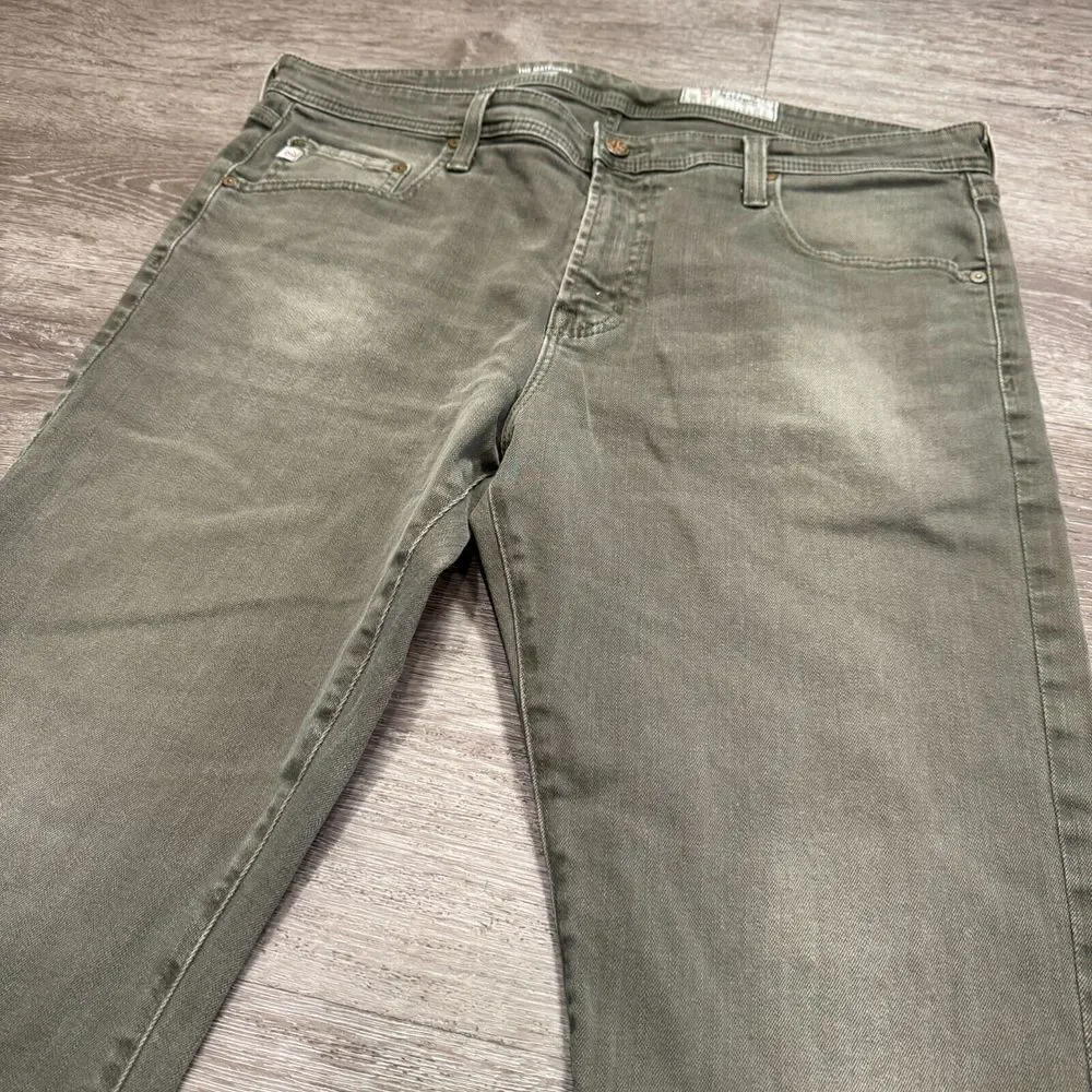 AG Adriano Goldschmied Jeans Mens 38 Gray Denim The Matchbox Slim Straight 38x29